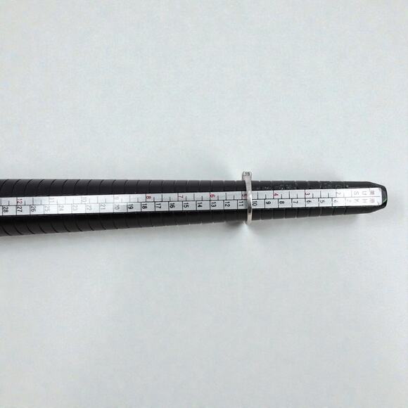 Vintage Sterling Silver CZ Three Stone Engagement Wedding Ring Size 4.75 - Picture 8 of 9